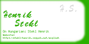 henrik stekl business card